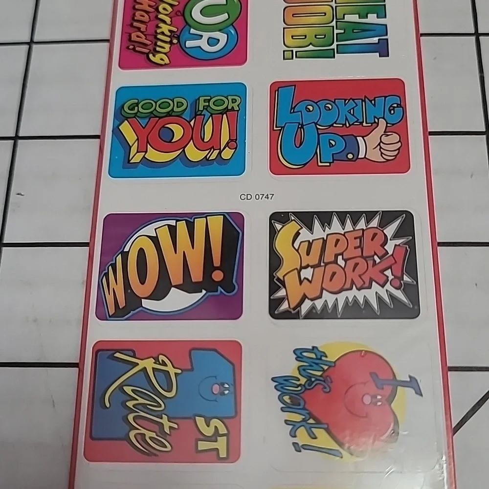 Lot of 2 '120 Winning Words' Stickers by Carson Dellosa‎ Publishing NWOT